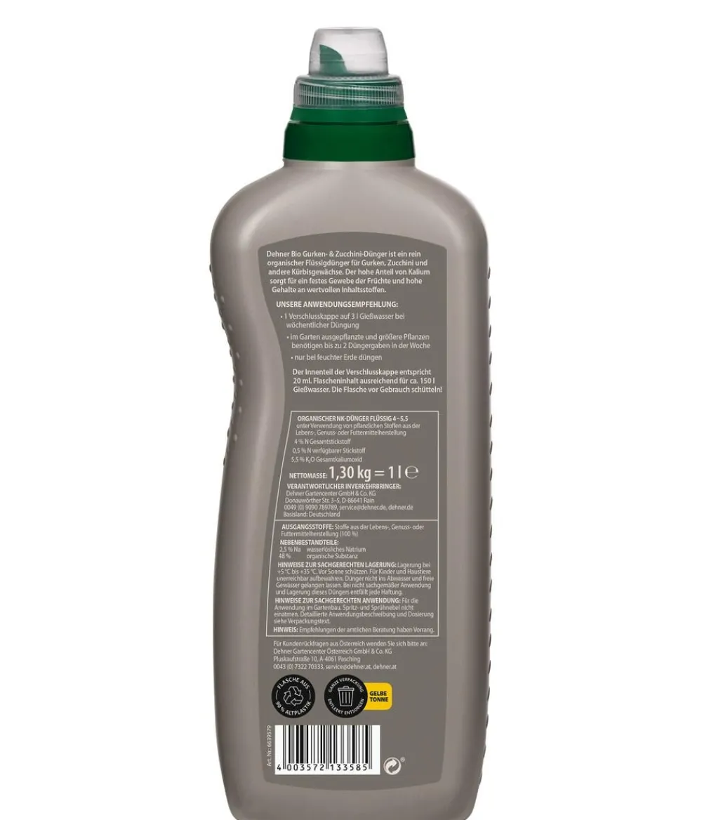 Dehner Bio Gurken- und Zucchini-Dünger, flüssig, 1 l Outlet