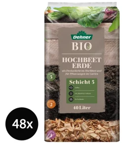 Dehner Bio Spezialerde - Hochbeet-Erde, 48 x 40 Liter