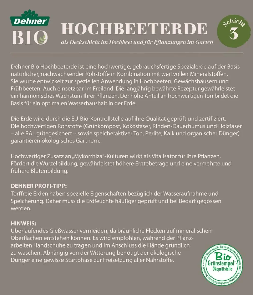 Dehner Bio Spezialerde - Hochbeet-Erde, 48 x 40 Liter