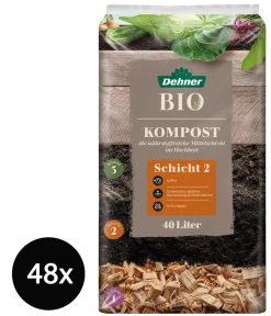 Dehner Bio Spezialerde > Hochbeet-Kompost, 48 x 40 Liter
