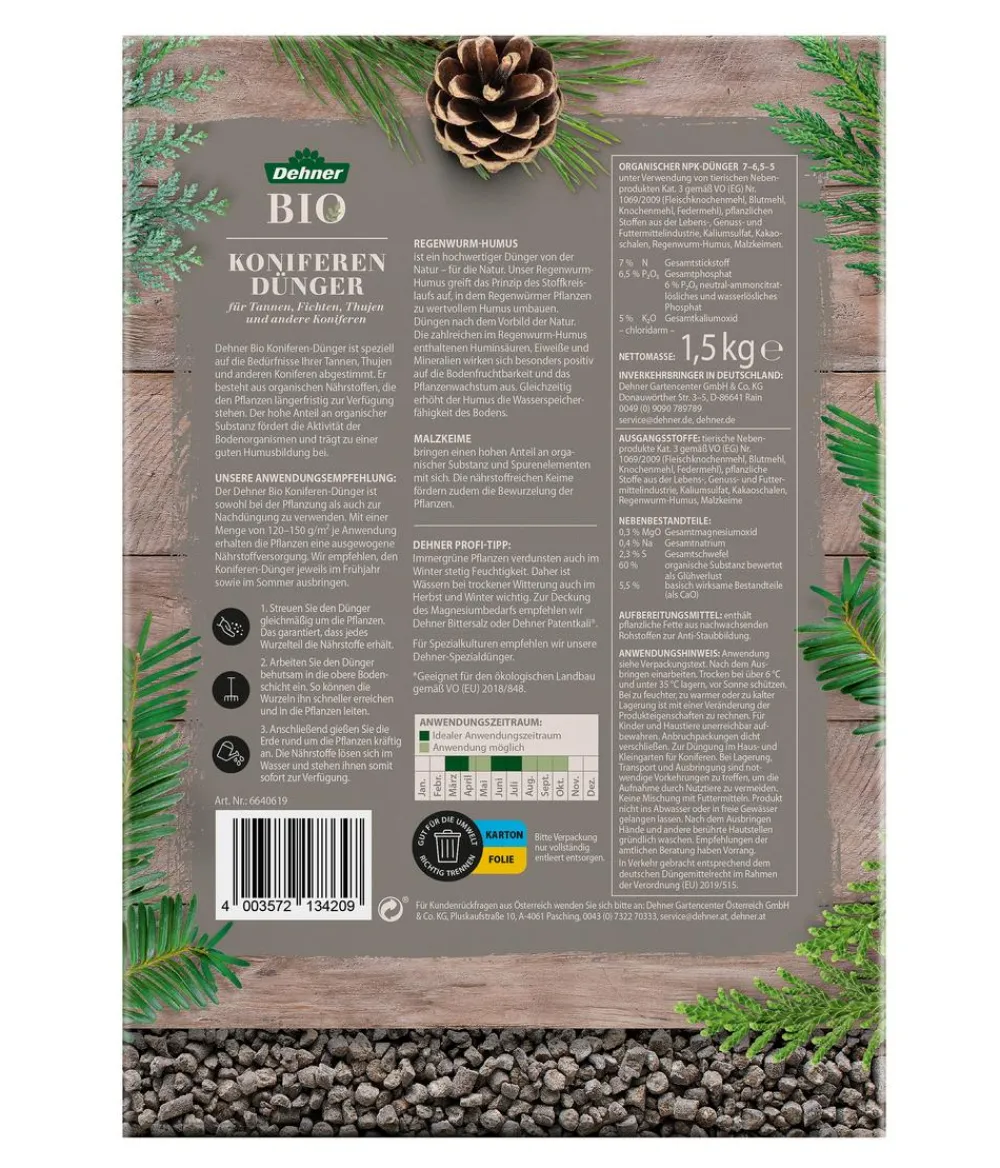 Dehner Bio Koniferen-Dünger, 1,5 kg New
