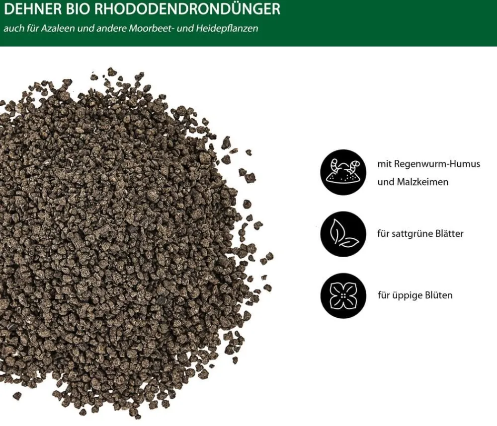 Dehner Bio Blumendünger|Spezialdünger - Rhododendron-Dünger, 1,5 kg