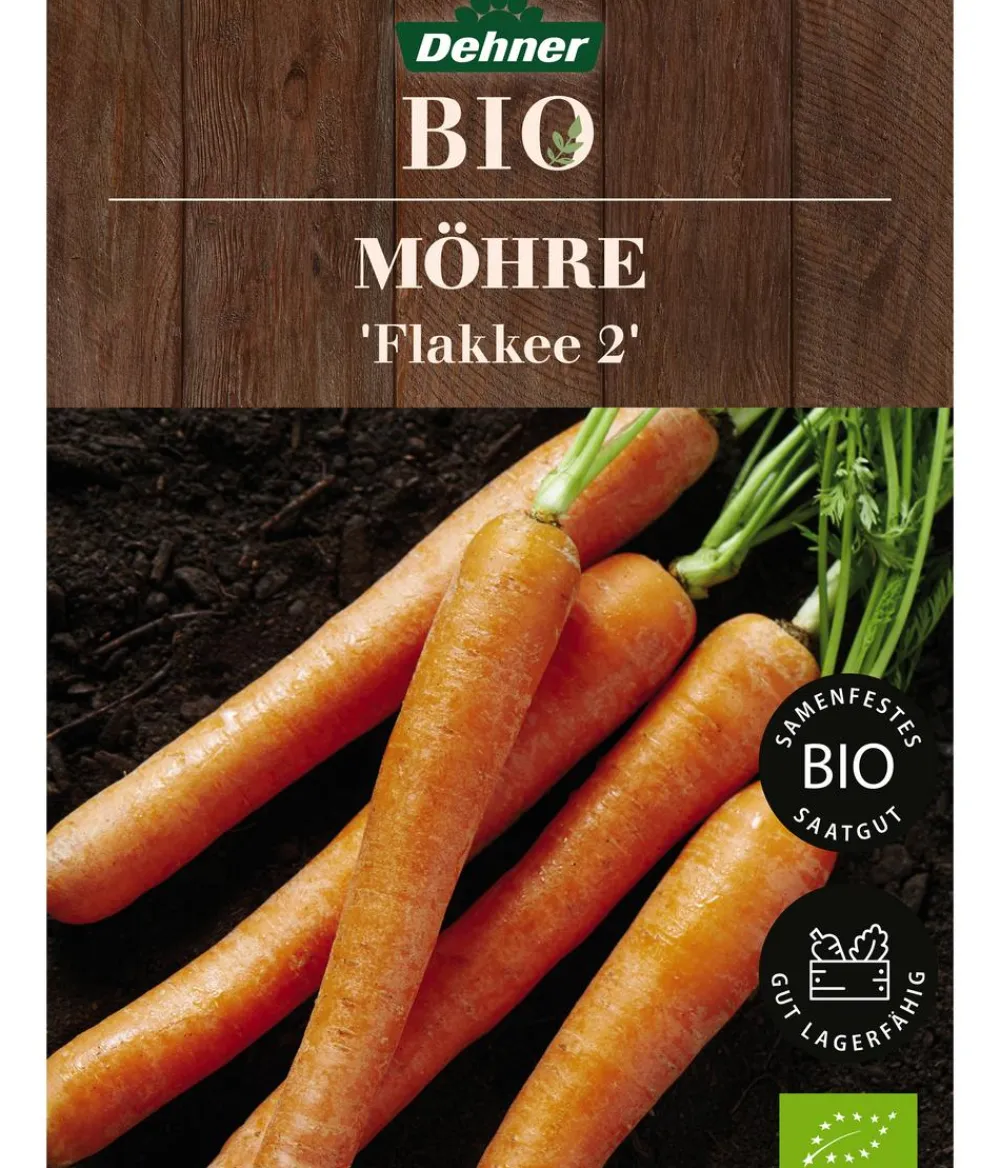 Dehner Bio Gemüsesamen - -Saatgut Möhre 'Flakkee 2'