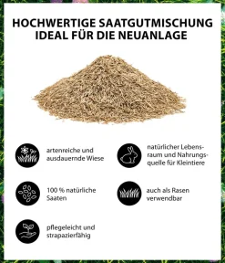 Dehner Bio Rasensamen - Saatgut Naturwiese, 250 g