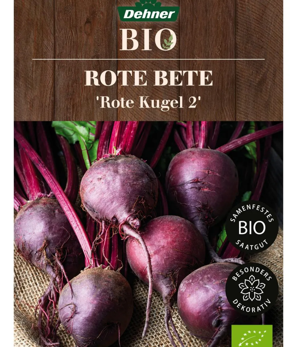 Dehner Bio Gemüsesamen - -Saatgut Rote Bete 'Rote Kugel 2'