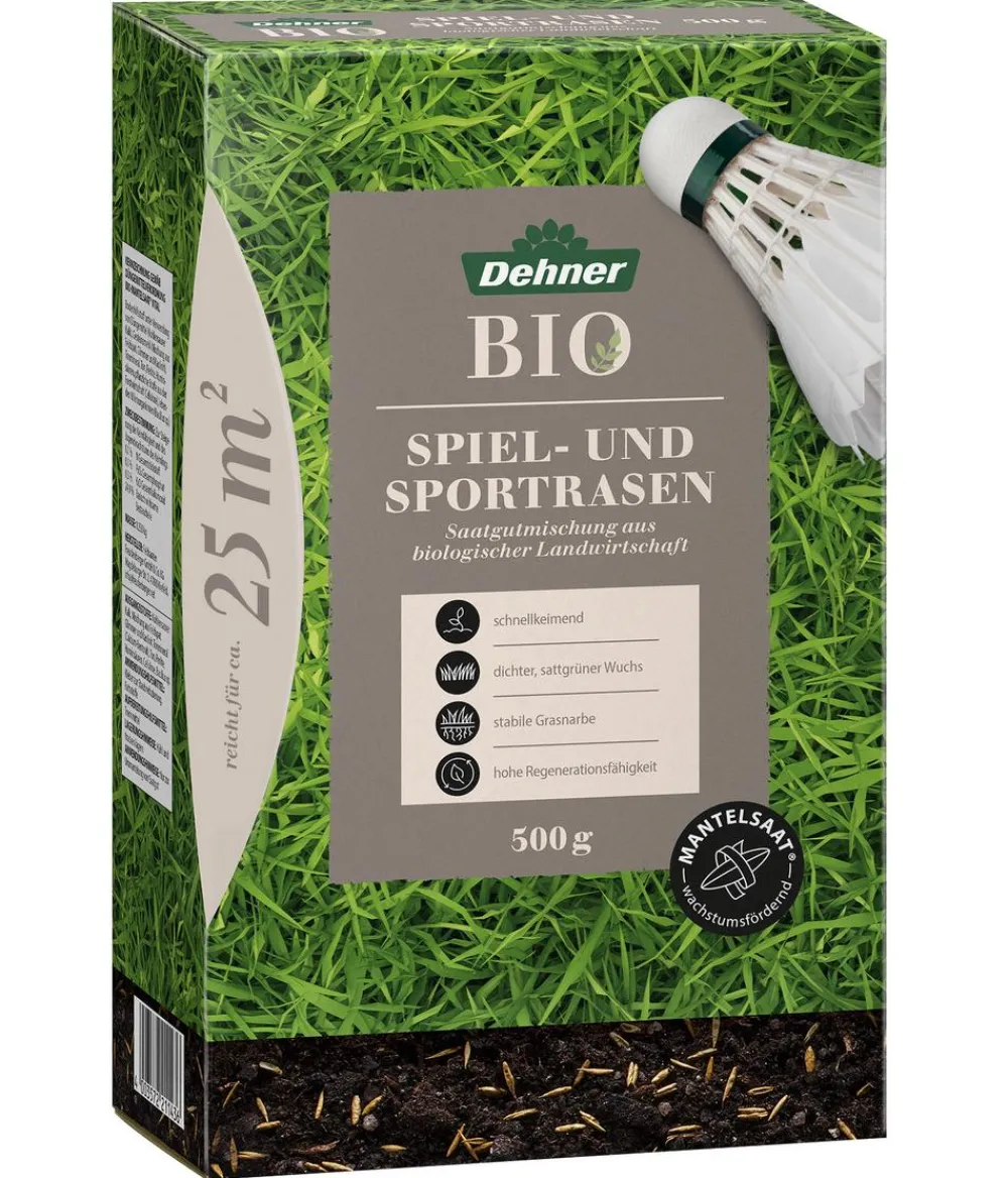 Dehner Bio Rasensamen - Saatgut Spiel- und Sportrasen, 500 g