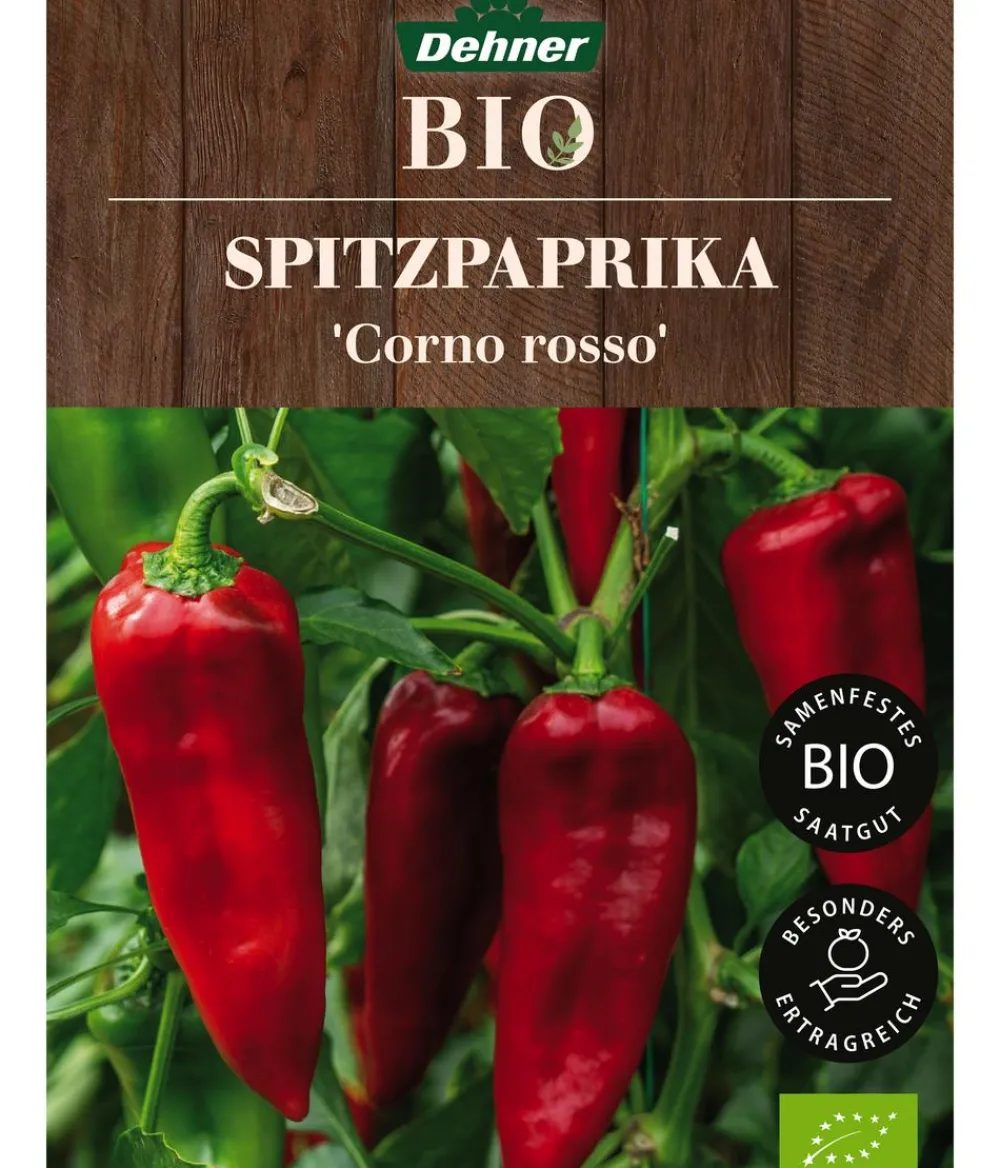 Dehner Bio -Saatgut Spitzpaprika 'Corno rosso' New
