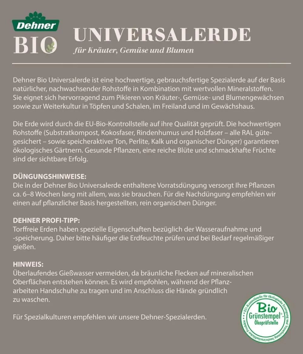Dehner Bio Blumenerde - Universal-Erde, 40 l