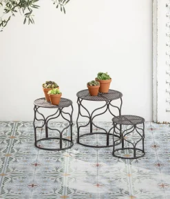 Dehner Blumenhocker Giulia, breit Dunkelbraun Sale