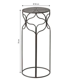 Dehner Blumenhocker - Blumenhocker Giulia, schmal Dunkelbraun