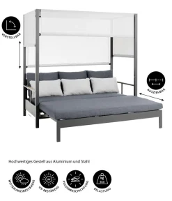Dehner Loungemöbel|Sonneninseln - Daybed Hollywood, ca. B195/H195/T183 cm