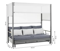 Dehner Loungemöbel|Sonneninseln - Daybed Hollywood, ca. B195/H195/T183 cm