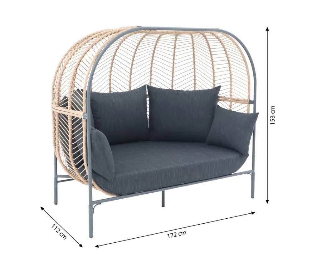 Dehner Loungemöbel|Sonneninseln - Daybed Venezia, ca. B172/H153/T112 cm