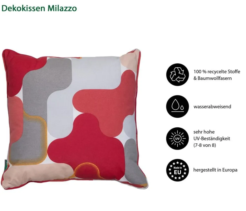 Dehner Dekokissen - Dekokissen Milazzo, ca. B45/H10/T45 cm