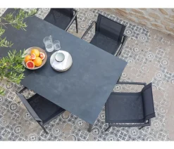 Dehner Diningtisch Lille, ca. B180/H75/T90 cm Anthrazit Discount