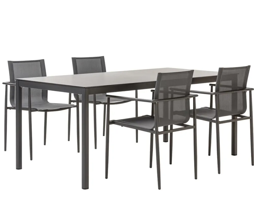 Dehner Diningtisch Lille, ca. B180/H75/T90 cm Anthrazit Discount