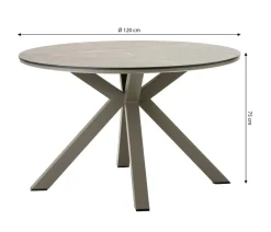 Dehner Garten-Esstische|Gartentische Aluminium > Diningtisch Marseille, ca. Ø120/H75 cm