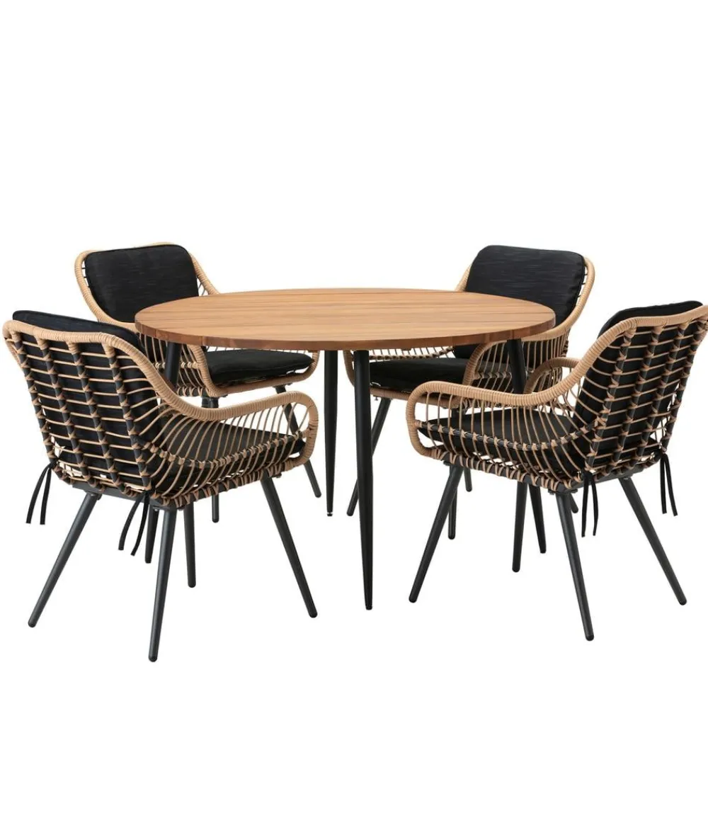 Dehner Garten-Esstische - Dining-Tisch Venezia, Ø120/H75 cm Braun