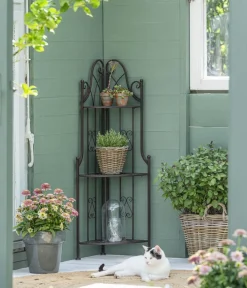 Dehner Gartenschränke & -Regale > Eckregal Antik, ca. B46/H117,5/T32 cm