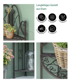 Dehner Gartenschränke & -Regale > Eckregal Antik, ca. B46/H117,5/T32 cm