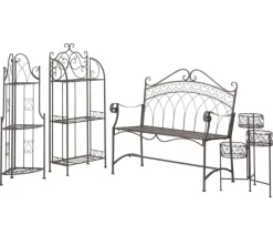 Dehner Gartenschränke & -Regale > Eckregal Antik, ca. B46/H117,5/T32 cm