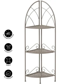 Dehner Eckregal Luca, ca. B31/H111/T31 cm Taupe Discount