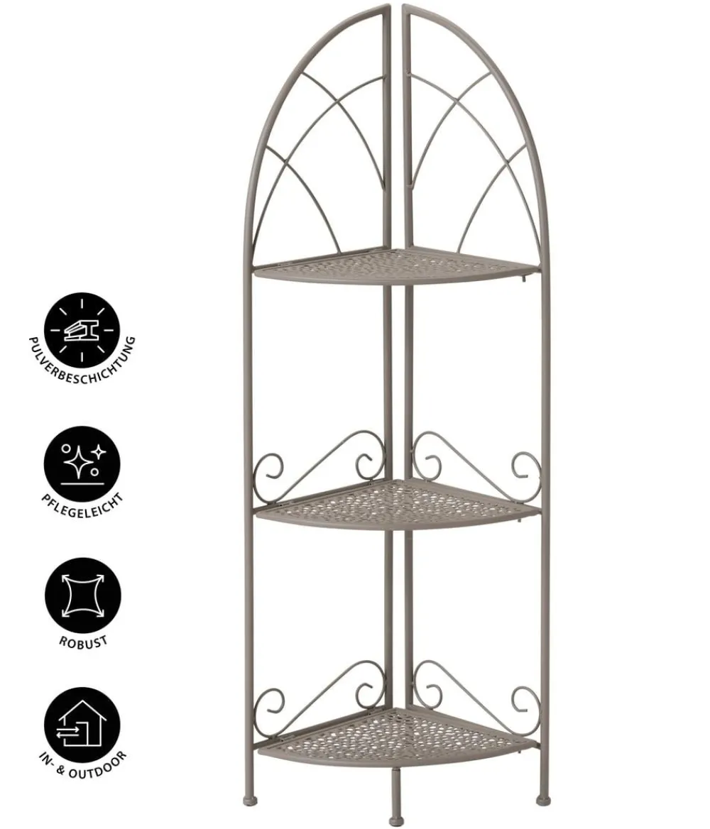 Dehner Eckregal Luca, ca. B31/H111/T31 cm Taupe Discount