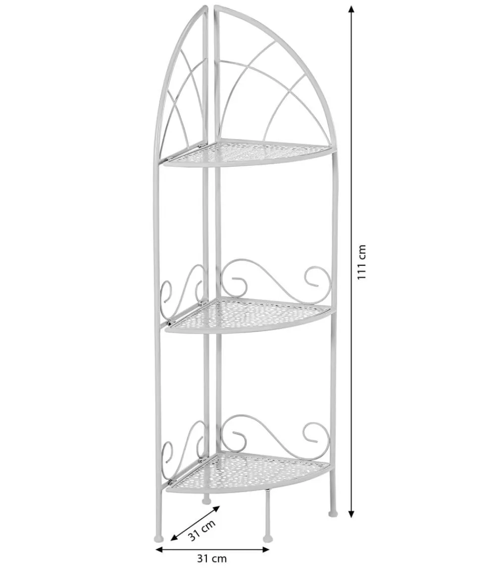 Dehner Gartenschränke & -Regale - Eckregal Luca, ca. B31/H111/T31 cm Dunkelgrau