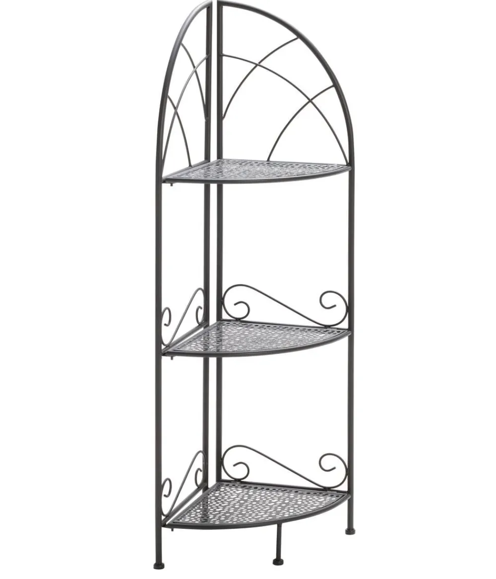 Dehner Gartenschränke & -Regale - Eckregal Luca, ca. B31/H111/T31 cm Dunkelgrau