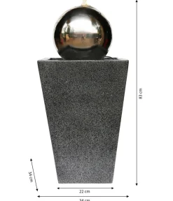 Dehner Gartenbrunnen > Edelstahl-Gartenbrunnen Kioto, ca. B34/H83/T34 cm