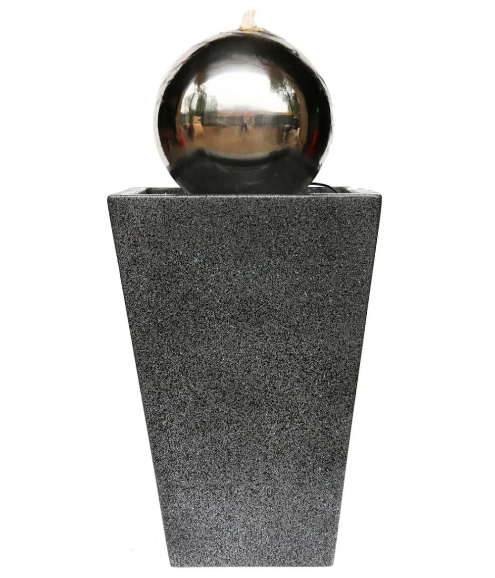 Dehner Gartenbrunnen > Edelstahl-Gartenbrunnen Kioto, ca. B34/H83/T34 cm