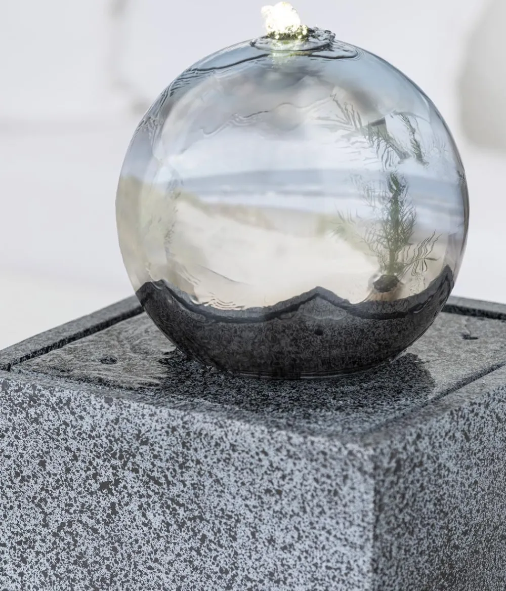 Dehner Gartenbrunnen > Edelstahl-Gartenbrunnen Kioto, ca. B34/H83/T34 cm