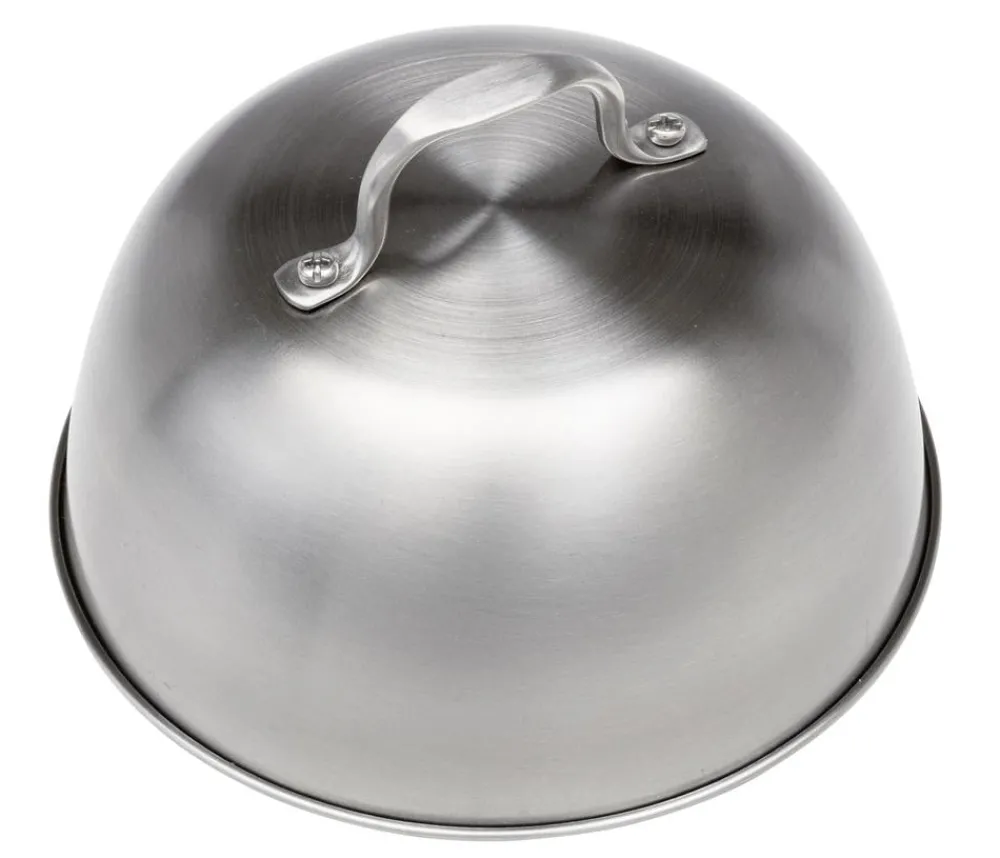 Dehner Edelstahl-Grillglocke, ca. ∅15,8/H9,5 cm Silber