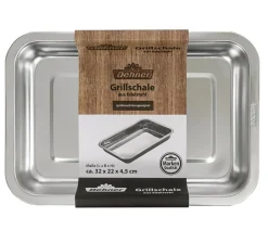 Dehner Grillzubehör > Edelstahl-Grillschale, ca. B22/H4,5/T32 cm