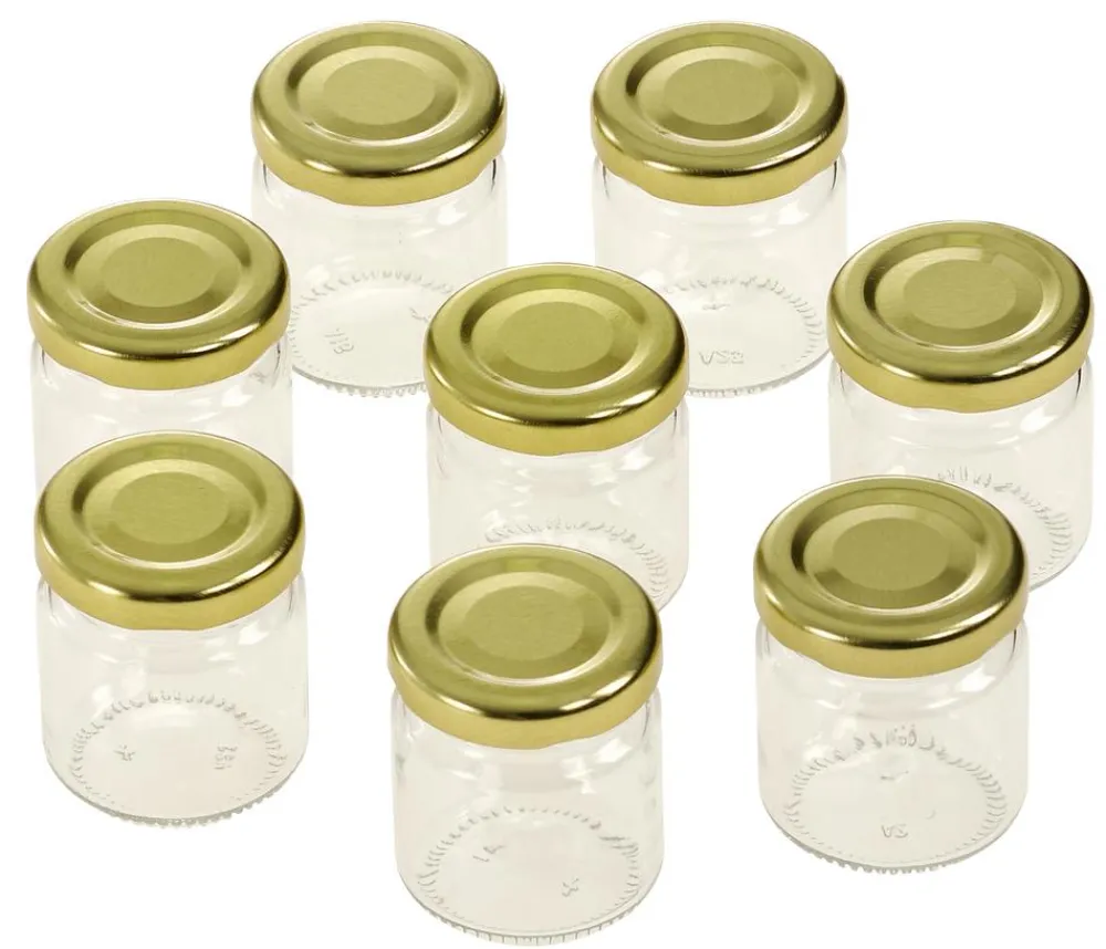 Dehner Einkochglas mit Schraubdeckel, 53 ml, 8er-Set Clearance