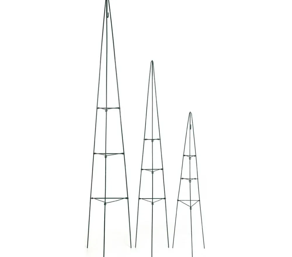 Dehner faltbare Stahl-Rankpyramide Dunkelgrün Outlet