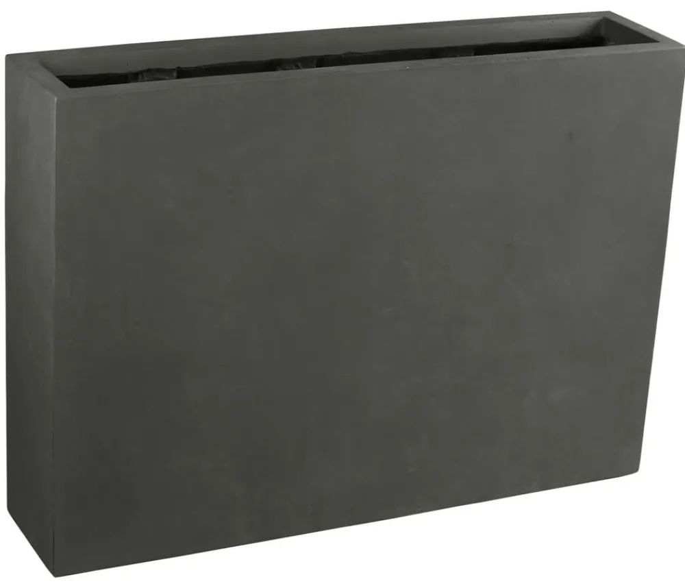 Dehner Pflanzkübel & Blumenkästen - Fiberglas-Kasten, rechteckig, , ca. B118/H85/T26 cm Grau