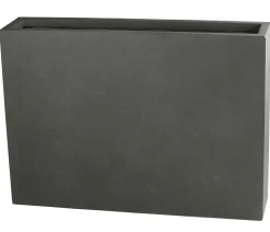 Dehner Pflanzkübel & Blumenkästen - Fiberglas-Kasten, rechteckig, , ca. B118/H85/T26 cm Grau
