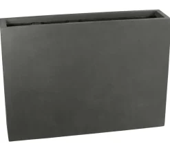 Dehner Pflanzkübel & Blumenkästen - Fiberglas-Kasten, rechteckig, , ca. B118/H85/T26 cm Grau