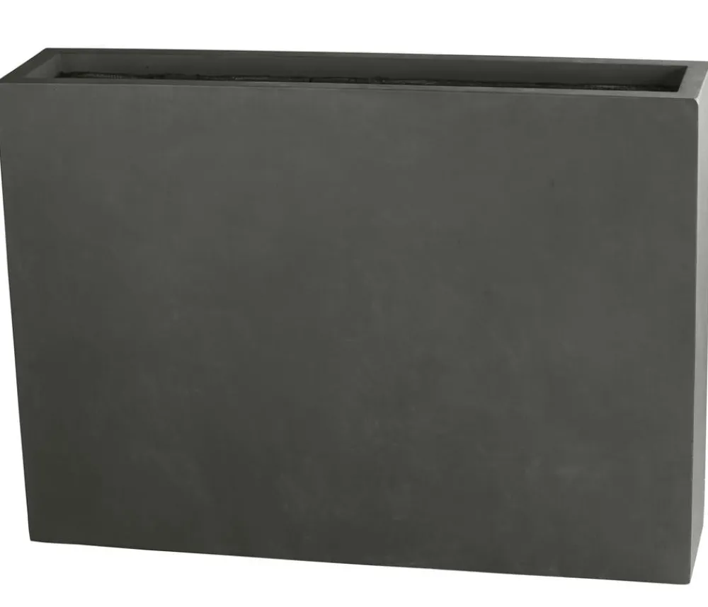 Dehner Pflanzkübel & Blumenkästen - Fiberglas-Kasten, rechteckig, , ca. B118/H85/T26 cm Grau
