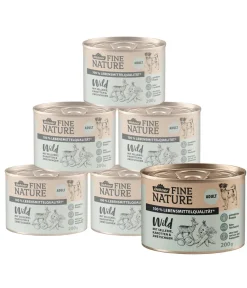 Dehner Fine Nature Nassfutter Hund > Nassfutter für Hunde Adult, Wild mit Sellerie, Karotten & Zwetschgen