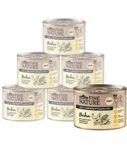 Dehner Fine Nature Nassfutter Hund > Nassfutter für Hunde Adult, Huhn mit Karotten, Brokkoli & Basilikum