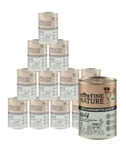 Dehner Fine Nature Nassfutter Hund > Nassfutter für Hunde Senior, Ente mit Topinambur & Karotten