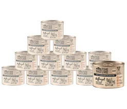 Dehner Fine Nature Nassfutter Hund - Nassfutter für Hunde Junior, Geflügel mit Zucchini, Apfel & Eierschalenpulver