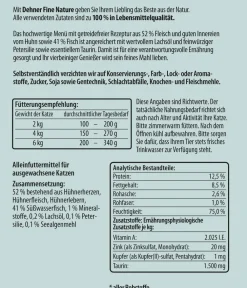 Dehner Fine Nature Nassfutter für Katzen Adult, Huhn & Fisch mit Lachsöl & Petersilie Sale