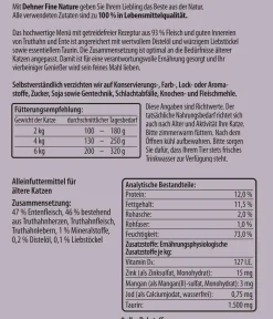 Dehner Fine Nature Nassfutter für Katzen Senior, Truthahn & Ente mit Distelöl & Liebstöckel
