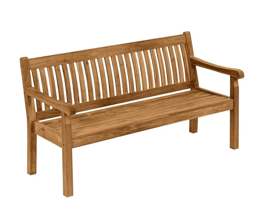 Dehner 3-Sitzer Gartenbänke|Gartenbänke Holz - Gartenbank Havanna, 3-Sitzer Hellbraun
