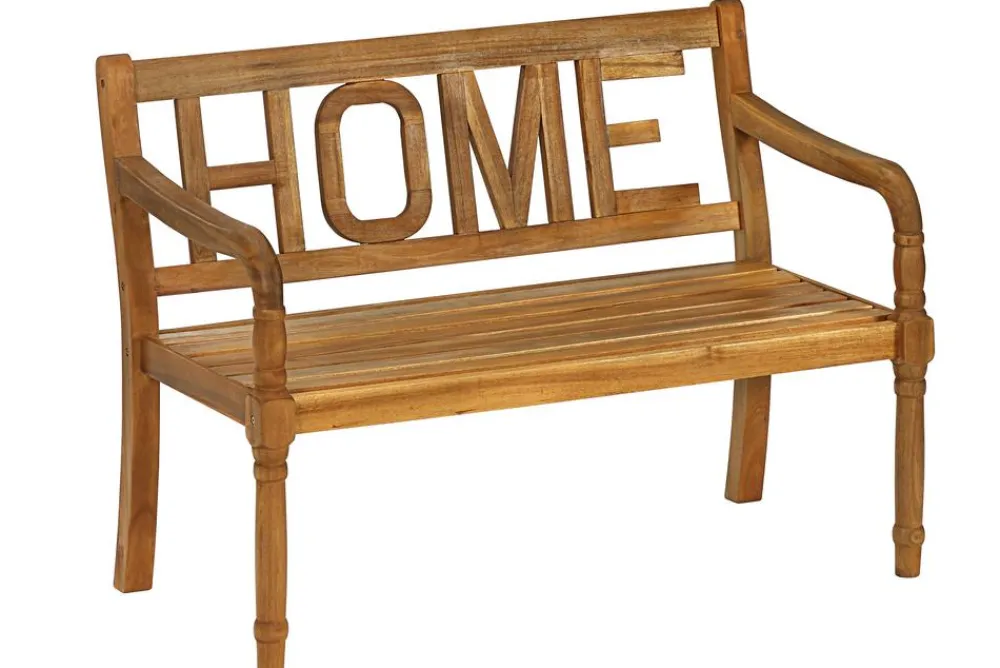 Dehner 2-Sitzer Gartenbänke|Gartenbänke Holz - Gartenbank Home, 2-Sitzer Braun