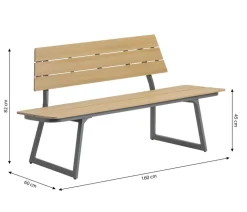 Dehner Gartenbank Merida, 2-Sitzer Outlet