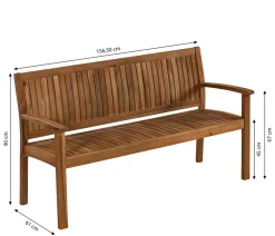 Dehner Gartenbank Valetta Braun Online